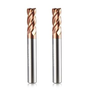 6mm CED Fräser Schaftfräser Hartmetall 4-Flöte, 2 Stücke TiSiN Coat Spiralfräser Bit VHM CNC Bohraufsätze/Schaftfräser Bit für Stahl, Aluminiumlegierung, Kupfer