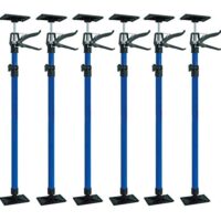 6x Deckenstütze Montagestütze 115-290cm bis 30 kg, stufenlos höhenverstellbar, aus Stahl, Schnellspannstütze Baustützen Türspanner Einhand-Stütze Teleskopstange Zargenspanner