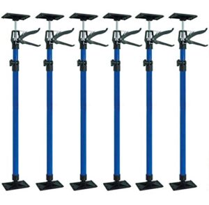 6x Deckenstütze Montagestütze 115-290cm bis 30 kg, stufenlos höhenverstellbar, aus Stahl, Schnellspannstütze Baustützen Türspanner Einhand-Stütze Teleskopstange Zargenspanner