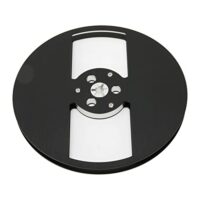 7-Zoll-Leerspule, 2 Löcher, Aluminium, Offene Spule, Tonband, Leere Spule, Öffnungsmaschine, Teil, Bandaufwickelspule für TEAC (Schwarz)
