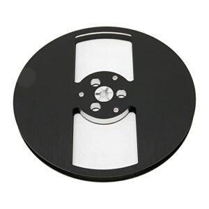 7-Zoll-Leerspule, 2 Löcher, Aluminium, Offene Spule, Tonband, Leere Spule, Öffnungsmaschine, Teil, Bandaufwickelspule für TEAC (Schwarz)
