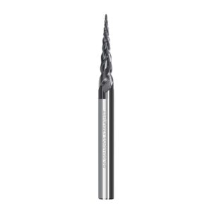 BALUGAEA Kugelkopffräser Konischer Fräser für CNC-Anwendungen mit 0,25 mm Radius und 40mm Gesamtlänge