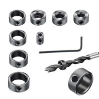 Tiefenanschläge für Bohrer, 8mm Bohrtiefebegrenzer, Stellring Set, Metallstahl, hart und robust, verschiedene Größen