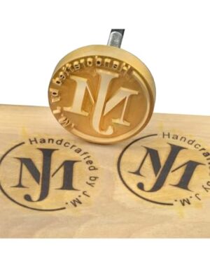 Personalisiertes Branding Eisen für Holz, Custom Logo Stempel Making Kit inklusive Griff, Handgefertigter Wärmestempel für Brot, Holz, Leder und Kraftpapier