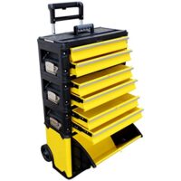 Metall Werkzeugtrolley mit Schubladenverriegelung und Schloss, ideal für die Organisation von Werkzeugen in der Werkstatt