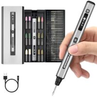 Energieeffizienter Mini-Gravierstift mit OLED-Display und magnetischer Ladung für Präzisionsgravuren auf Schmuck, Metall, Glas und Kunststoff