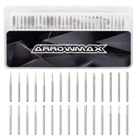 ARROWMAX Schnitzbits Holzgravur-Fräser mit (2,35 mm) Schaft, 30 Stück Gravurbits für Ihre unterschiedlichen Bedürfnisse, langlebiges Zubehör für rotierende Werkzeuge für Heimwerker, Schnitzen