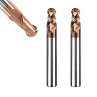 VHM Radiusfräser Kugelkopffräser für Metallbearbeitungen mit AlTiN Beschichtung HRC 55, Hartmetall-Kugelkopffräser für CNC-Gravierfräser