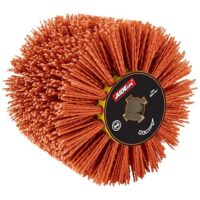 Nylonbürste für flache und unregelmäßige Holz-, Stein- und Metallflächen, Entfetten und Scheuern mit Ø120x100, Schleifmaschine-Aufsatz für Außenrenovierungen