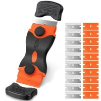 Schaber Set mit 20 Ersatz-Klingen für die Reinigung von Glas, Wänden und Haushaltsgeräten