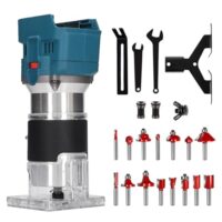 Professionelle Akku-Kantenfräse für Makita 18V, Bürstenloser Holztrimmer mit Hartmetall Fräsern und Oberfräse für Handfräsen