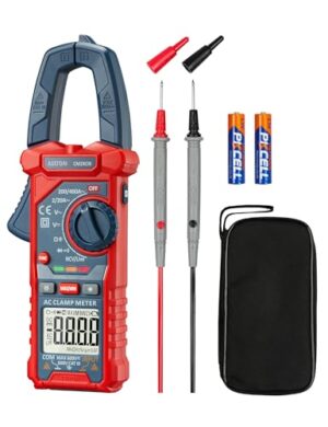 Digitale Clamp-Messzange von AstroAI, Digital Clamp Meter 2000 Counts Auto Range Strommessgerät mit AC/DC-Spannung, AC-Strom, Widerstand, Kapazität, Durchgang, Live-Draht-Test, berührungslose Spannungserkennung