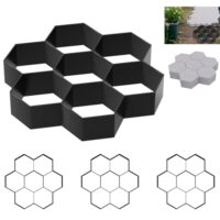 Pflasterform für Garten, Gehwegplatten, Trittsteine und Terrassenplatten - Hochwertiger Kunststoff mit 7 Kammern - Langlebig und robust gegen Witterungseinflüsse und Verschleiß