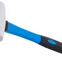 BGS Gummihammer mit Fiberglasstiel und weißem Kopf, ideal für Arbeiten an der Karosserie und beim Reifendienst. Hochwertiger Gummihammer mit Kontrolle über den Schlag.