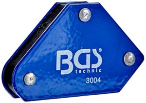 Mini-Magnethalter-Satz von BGS, ideal für Bleche schweißen und ausrichten, vier Einheiten mit Magneten, Länge: 72 mm, Breite: 43 mm, Höhe: 11 mm, Bruttogewicht: 450 g