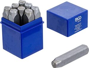 Einschlagzahler BGS 3039 mit Gravur auf abgesetzter Fläche und Tiefenbegrenzung, perfekt für Stahl und Eisen nach DIN 1451