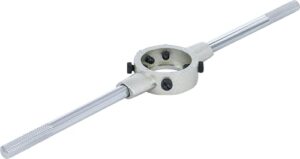 Schneideisenhalter von BGS, Werkzeug für Heimwerkerarbeiten, Stahlgriff und abschraubbarer Haltekopf aus Zink-Druckguss