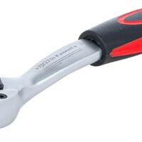Umschaltknarre feinverzahnt, ergonomisch, rutschfest, gekröpft für Heimwerkerbedarf