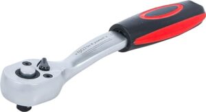 Umschaltknarre feinverzahnt, ergonomisch, rutschfest, gekröpft für Heimwerkerbedarf