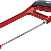 Aluminium-Sägebogen mit Länge von 150 mm, ideal für Gehrungsschnitte in Holz, Metall und Kunststoff, verstellbares Sägeblatt zwischen 0° und 300°