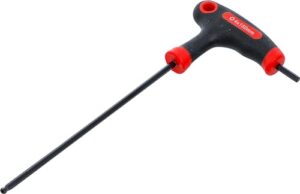 Ergonomischer Schraubendreher mit T-Griff und seitlicher Klinge für Innensechskant und Innensechskante mit Kugelkopf 4 mm