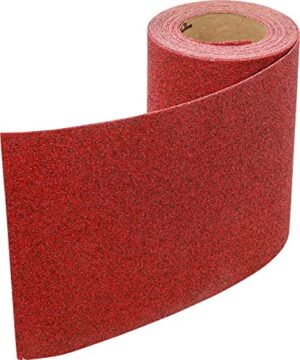 Schleifpapier-Rolle mit 115 mm Durchmesser und 5 Meter Länge, Körnung 60 für verschiedene Anwendungen wie Schleifen, Polieren, Entlacken und Entgraten von Holz, Kunststoff und Metall.