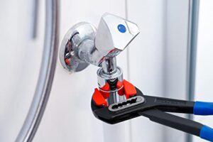 BGS Wasserpumpenzange, Werkzeugzange für Schrauben und Gegenhalten, Biegen, Pressen und Greifen von unterschiedlichen Werkstücken, hochwertige Konstruktion aus Werkzeugstahl mit Kunststoff-Schonbacken