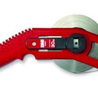 rostriertes Bandmaß mit gedruckter Teilung, Breite 13 mm und Länge 30 m für Heimwerker und Handwerker