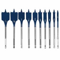 BOSCH Daredevil DSB5010 Standard Spaten-Bit-Set mit Vollkegelgewinde und Spurritze, Blau, 10-teilig