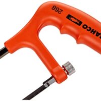 Bahco Handsäge, ein leistungsstarkes Werkzeug für Heimwerker und Handwerkzeuge mit robustem Metallgehäuse und hochwertiger Stahl-Handgriffplatte.