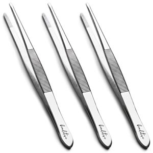 Beaditive 14 cm Nähmaschinen-Pinzetten-Set mit gezackten Spitzen, professionelle Qualität und hoher Präzision, rostfreier Stahl für optimale Nadelplatzierung