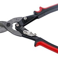 Hochwertige Blechschere für Heimwerker, rechte und gerade Schneide, 250 mm lang, aus Chrom-Vanadium-Stahl, induktiv geheiztes Präzisions-Schneidwerkzeug mit innerer Feder und Feststellervorrichtung