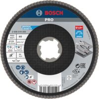 Professionelle Metall- und Edelstahl-Fächerschleifscheibe, Bosch 1x PRO Metal X571 Fächerschleifscheibe für Stahl und Edelstahl, Ø 125 mm, Körnung 80, Professional Zubehör Kleiner Winkelschleifer