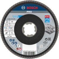 Bosch 1x PRO Metal X571 Fächerschleifscheibe für professionelle Schleifung von Stahl und Edelstahl, abgewinkelte Ausführung für X-Lock mit Körnung 40