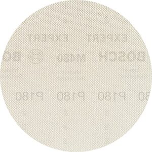Bosch 5x EXPERT M480 Schleifnetz für Trockenbauwand, Hartholz, Ø 225 mm, Körnung 180, Professional Zubehör zum Schleifen von Flächen