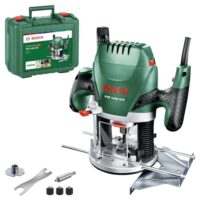 Bosch Oberfräse POF 1400 ACE (1.400 Watt, im Koffer) - professionelles Werkzeug für anspruchsvolle Holzarbeiten mit hoher Geschwindigkeit und Präzision.