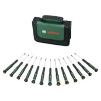 Bosch Präzisionsschraubendreher Set 13-teilig - Schraubendreher für Heimwerken und Modellbau mit magnetischen Spitzen, PH/SL/TX/HEX und farbcodierten Größen
