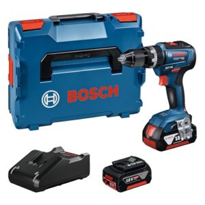 Professionelles Bohr- und Schraubsystem mit Bosch 18V System Akku Schlagbohrschrauber GSB 18V-55, 55 Nm Drehmoment, inkl. 2x 4.0Ah Akku und Schnellladegerät