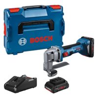 Bosch Professional 18V System Akku Blechschere GSC 18V-16 E, 700 W Leistung, 156 mm Griffbreite, bürstenlose Motortechnologie, inkl. 2x 4.0Ah ProCORE Akku und Schnellladegerät GAL 18V-40
