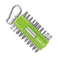 Bosch 21-tlg. Schrauber Bit-Set, Grün, Universal-Bithalter, Karabiner, Zubehör für Akkuschrauber
