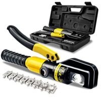Hydraulische Crimpzange Presszange für Kupfer und Aluminium Kabelschuhe, 4-70 mm², mit 9 Crimpformen