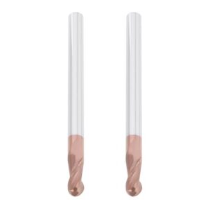 2 Stück 4 Mm Kugelkopffräser aus HRC55-Hartmetall mit AlTiN-Beschichtung für CNC-Gravur und -Fräsbearbeitung