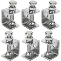 C-Klemmen Set aus Edelstahl, 6 Stück, für Schweißen, Tischlerei, Gebäude, Holzarbeit, hochwertige Materialien, Festigkeit und Korrosionsbeständigkeit, verstellbare Klemme