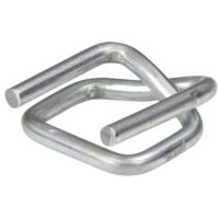 Drahtverschlussklemmen, Metallklemmen verzinkt, Verschlussklammern für Bandspanner, Klemmen für Umreifungsband, Verschlussklemmen, 1000 Stück CB6 19 mm Drahtverschlussklemmen