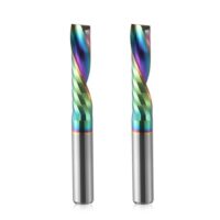 CNC Fräser für Oberfräsen, Holzfräser, Langlochfräser mit 6mm Schaftweite und 25mm Schnittlänge, Downcut-Schnitt und O-Flöten-Technologie für glatte Oberflächenschnitte