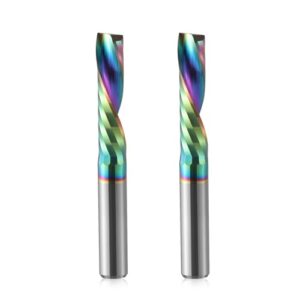 CNC Fräser für Oberfräsen, Holzfräser, Langlochfräser mit 6mm Schaftweite und 25mm Schnittlänge, Downcut-Schnitt und O-Flöten-Technologie für glatte Oberflächenschnitte