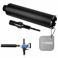 Diamantbohrwerk für Beton, Stahlbeton, Mauerwerk und Stein, CPROSP 1¼ UNC Diamantbohrkrone mit SDS PLUS Adapter, Kernbohrkrone DM 110mm, L 420mm