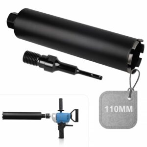Diamantbohrwerk für Beton, Stahlbeton, Mauerwerk und Stein, CPROSP 1¼ UNC Diamantbohrkrone mit SDS PLUS Adapter, Kernbohrkrone DM 110mm, L 420mm