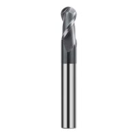 Hochwertiges Hartmetall-Kugelkopffräser mit 10mm Durchmesser und 2 Zähnen für CNC-Fräsmaschinen, ideal für Stahl, Metall, Holz, Acryl und Kunststoff