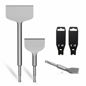 Meißel-Set für Fliesen, Fliesenkleber, Beton, Naturstein und Mauerwerk - 2 Stück Meißel mit SDS-Plus-Aufnahmesystem